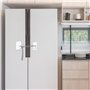 Lot de 2 verrous de fenêtre réglables pour fenêtre coulissante UPVC, sans perçage, pour la sécurité des enfants et des animaux d