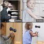 Lot de 10 verrous adhésifs en plastique pour armoires et tiroirs de réfrigérateur pour enfants et bébés - Pour meubles de cuisin