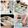 9 Pièces Moule Silicone Air Fryer,Moules à Muffins en Silicone, Moule à Gâteau en Silicone,Moule Réutilisable Pour Friteuse À Ai