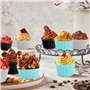 9 Pièces Moule Silicone Air Fryer,Moules à Muffins en Silicone, Moule à Gâteau en Silicone,Moule Réutilisable Pour Friteuse À Ai