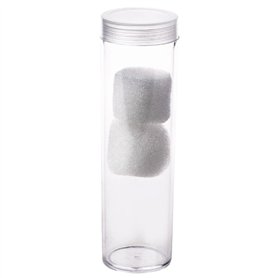 SimpleLife Tube de Rangement en Plastique Rond avec Capuchon à Visser pour pièces de Monnaie ou Capsules de 27 mm