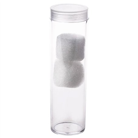 SimpleLife Tube de Rangement en Plastique Rond avec Capuchon à Visser pour pièces de Monnaie ou Capsules de 27 mm