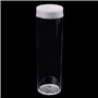 SimpleLife Tube de Rangement en Plastique Rond avec Capuchon à Visser pour pièces de Monnaie ou Capsules de 27 mm, 3 cm x 11 cm