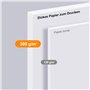 Lot de 50 feuilles de papier cartonné A4 - 300 g/m² - Papier épais pour imprimante - Blanc - Papier non imprimé pour travaux man