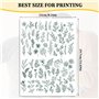 7x21cm) Stabilisateur Broderie Autocollant Soluble - Papier Broderie Soluble Imprimable pour