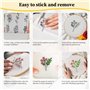 6PCS A4 (29,7x21cm) Stabilisateur Broderie Autocollant Soluble - Papier Broderie Soluble Imprimable pour, idéal pour la Broderie