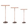 Cabilock 3pcs / Set en Fer forgé T-Forme Boucles d'oreilles présentoir Titulaire Support à Bijoux Organisateur de Rack (cuivre)