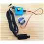 Geekstory Feetech FS90R Lot de 4 micro servomoteurs rotatifs à 360 degrés + roue de pneu RC pour Arduino Micro:bit
