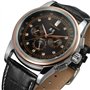 Forsining pour homme Haut de gamme automatique de phase de lune Bracelet cuir analogique Collection montre bracelet Fsg319 m3t6