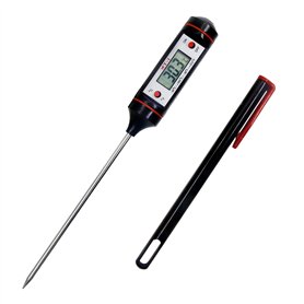 1 thermomètre de cuisine - Thermomètre alimentaire - Thermomètre à aiguille longue en métal - Thermomètre électronique pour cuis