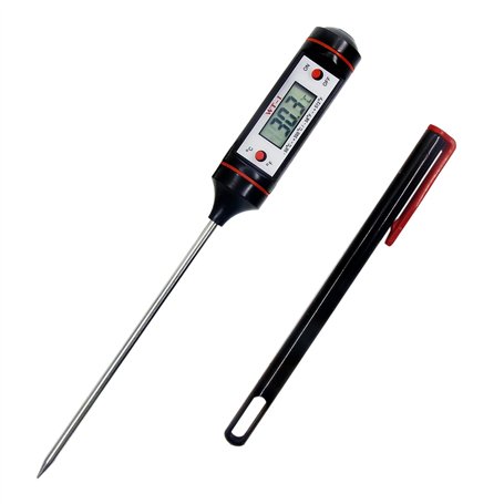 1 thermomètre de cuisine - Thermomètre alimentaire - Thermomètre à aiguille longue en métal - Thermomètre électronique pour cuis