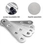 WENRENMK 10 pièces Pattes D'assemblage en Inox Sont, Plaque de Connexion de Réparation en Acier Inoxydable avec 40 vis de Réglag