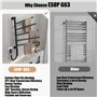 ESOP Sèche-Serviettes Électrique avec 5 Barres Porte-Serviettes Chauffant Pivotant à 180 °, 85W 42 * 66cm Chauffe-Serviettes éle