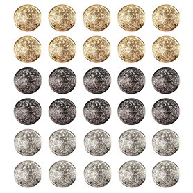 FDGGT Boutons Métalliques Vintage 30 Pièces