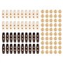 HDGSAFD 40 Boutons À Deux Trous Et 50 Perles en Bois