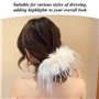 4 Pièces Manchettes En Plumes, Manchettes En Fourrure, Bracelets En Fourrure, Manchettes D'Accessoires De Fête, Attaches De Chev