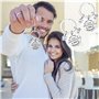 NYGGTYK 2 Pièces Nouveaux Porte-Clés pour La Maison, Cadeaux De Pendaison De Crémaillère, Accessoires pour La Maison, Porte-Clés
