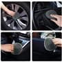 1 Pièce Brosse De Pneus en Peluche, 1 Morceau De Chiffon Et 1 Pièce Éponge À Cire, Outils De Nettoyage De Voiture, Fournitures D