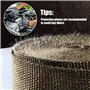 15M*50mm Ruban Isolant Thermique en Titanium Magma + 15 Attaches de Câble en Acier Inoxydable de Noir pour Tuyeau Collecteur Ech