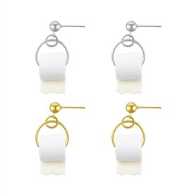 SLEEKEE 2 Paires De Boucles d'oreilles en Papier Toilette