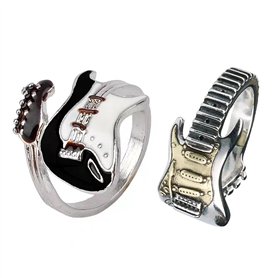 CHROMACRAFT Bagues en Forme De Guitare 2 Pièces