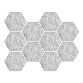 Lot de 10 Tableaux en Liège Hexagonaux - Mémo en Feutre - Affichage Autocollant - Décoration Murale pour Intérieur et Bureau
