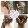 7 outils pour élastiques à cheveux, 2 outils d'épilation, outils de tressage, aiguilles à tresser, aiguilles à perles de cheveux