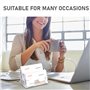 MEMOFYND Porte-cartes en 2 parties, boîte à cartes de visite, porte-cartes à deux niveaux, porte-cartes en acrylique, organisate