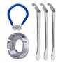 MEMOFYND Lot de 5 clés à rayons de vélo - Outil à rayons de vélo - Clé à 8 trous avec démonte-pneu - Convient pour la plupart de