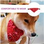 Lot de 4 écharpes pour animaux de compagnie avec 2 pendentifs à message, foulard triangulaire pour animal de compagnie, réglable