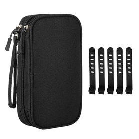 MAXQUU 1 sac de rangement de câble électronique de voyage avec 5 sangles de rangement pour câbles