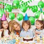 Guirlande de fanions verts de 80 m et 10 ballons verts de 25,4 cm, bannière de drapeau triangulaire, décoration de fête verte, d