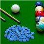 MAXQUU Lot de 50 pointes de rechange en cuir de qualité professionnelle pour queues de billard, kit de réparation et installatio