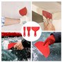 Lot de 3 couteaux à mastic en plastique, 2 raclettes de retrait de colle, outil de mastic, grattoir à peinture flexible, convien