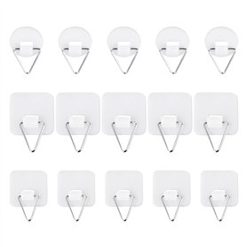 Lot de 15 crochets triangulaires autocollants pour photos