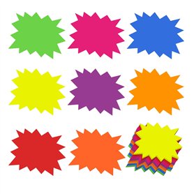200 Feuilles D'étiquettes De Prix Colorées Fluorescentes