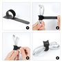 Lot de 100 serre-câbles multifonctionnels, serre-câbles réutilisables pour organiser et fixer les câbles électroniques d'écouteu