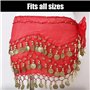 COACOM 1 chaîne de taille pour danse du ventre avec 2 bracelets, accessoires de performance de danse, ceinture à paillettes à pa