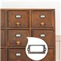 Paquet De 20 Porte-Étiquettes De Porte D'Armoire Avec Vis, Porte-Étiquette En Métal, Porte-Étiquette Rétro, Adapté Aux Armoires,
