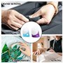 YSJCHEBS 6 Doigtiers À Coudre Et 2 Outils D'Enfilage D'Aiguilles, Dés À Coudre, Accessoires De Couture, Doigtiers en Silicone, P
