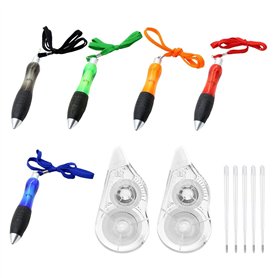 Stylo À Bille 5 Pièces Avec Lanière