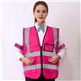 1 Morceau De Gilet Réfléchissant, 1 Paire De Bracelets Réfléchissants, Gilet D'Avertissement De Sécurité Classique, Gilet De Séc