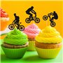 NYGGTYK Solement De Carte À Gâteaux 1 par Partie Et Insertion De Cartes À Vélo À 10 Parties, Décorations De Gâteaux, Insertion D