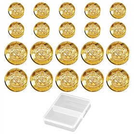 NYGGTYK 0 Morceaux De Boutons Métalliques Et Boîte De Rangement À 1 Pièce
