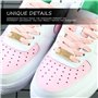 4 Boucles en Métal pour Lacets - Étiquettes avec Diamants Pleins, Décorations pour Baskets et Pendentifs - Accessoires pour Chau