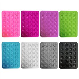 COACOM Lot de 8 ventouses en silicone - Support carré pour téléphone portable - Ventouse unilatérale en silicone - Convient pour
