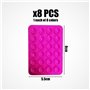 COACOM Lot de 8 ventouses en silicone - Support carré pour téléphone portable - Ventouse unilatérale en silicone - Convient pour