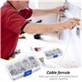 Lot de 600 manchons de câble non isolés pour connexion de fils ou électriques (0,5 à 6,0 mm²)