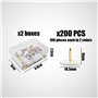 Lot de 200 épingles à tête ronde pour tableau d'affichage - Outils de fixation de papier - Accessoires de bricolage - Aiguilles 