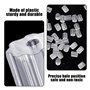 Lot de 200 paires de bouchons d'oreilles octogonaux en plastique transparent pour femme - Support de boucles d'oreilles en silic